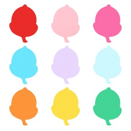 PATIKIL バレットカットアウトペーパー 54個のドングリ形の掲示板用ペーパーカットアウト装飾 教室のDIYクラフトプロジェクトやパーティー用品に適した粘着ポイ ント付き