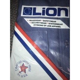 Lion 2  lion Firefighter Uniform Work Shirts medium tall NEW medium blue s/s