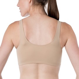 Elita Women's Silk Magic Microfibre Crossover Soft Bra, Classic Beige, 32