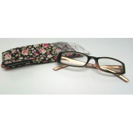 Foster Grant Sight Station CAITY BLK PNK Women's Reading Glasses See Description - +2.50