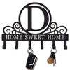 SIFZYJGN Metal Letter D Key Holder for Wall, Monogram Coat
