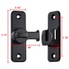 Barn Door Latches,Black 90/180 Degree Gate Lock,Zinc Alloy Right Angle