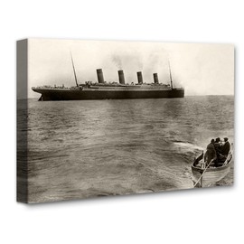 The Titanic's Last Known Photograph 16x20 Canvas Poster – Vintage Titanic Memorabilia, Nautical History Decor for Travel and Cruise Enthusiasts, For History and Titanic Fans, Unique Vintage Photo