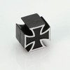 LST 2x Valve Caps Tyre Valve Caps Iron Cross Black