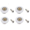 4 Sets Shower Door Rollers Runners Wheels Replacement Part Bathroom Glass Shower Sliding Door - 19mm x 5mm