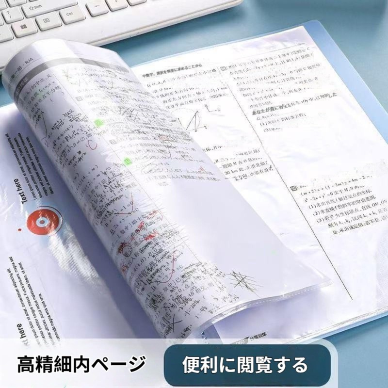 [LUCKADD] A4 File Clear Book Clear Pockets 10/20/30/40/60/80/100 Sheets Fixed