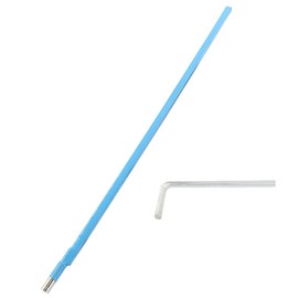 Waziaqoc 1 Pcs 420mm Two-Way Steel Truss Rods, Blue Guitar Truss Rod for Electric Acoustic Bass Guitar Neck Adjustment, Repair, Luthier Tool, with L-Wrench