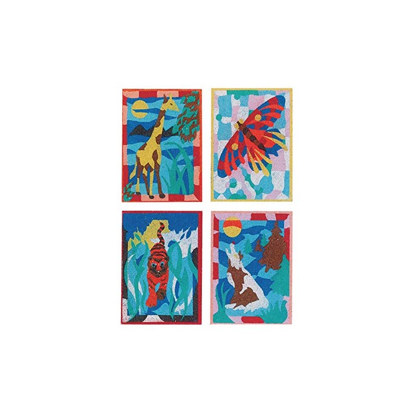 S&S Worldwide Sand Art - Wild Animals, 5" x 7"