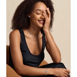 Olivia Burton Studs, bracelet and necklace for women collection Tudor Rose made of stainless steel with crystals, stainless steel, No Gemstone