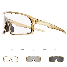 SCVCN Photochromic Cycling Glasses Sports Sunglasses Clear Men Women Bicycle MTB UV400 Protection Running Mountain Bike Baseball Biking Goggles Riding BMX Fishing Riding Golf Driving Softball 510