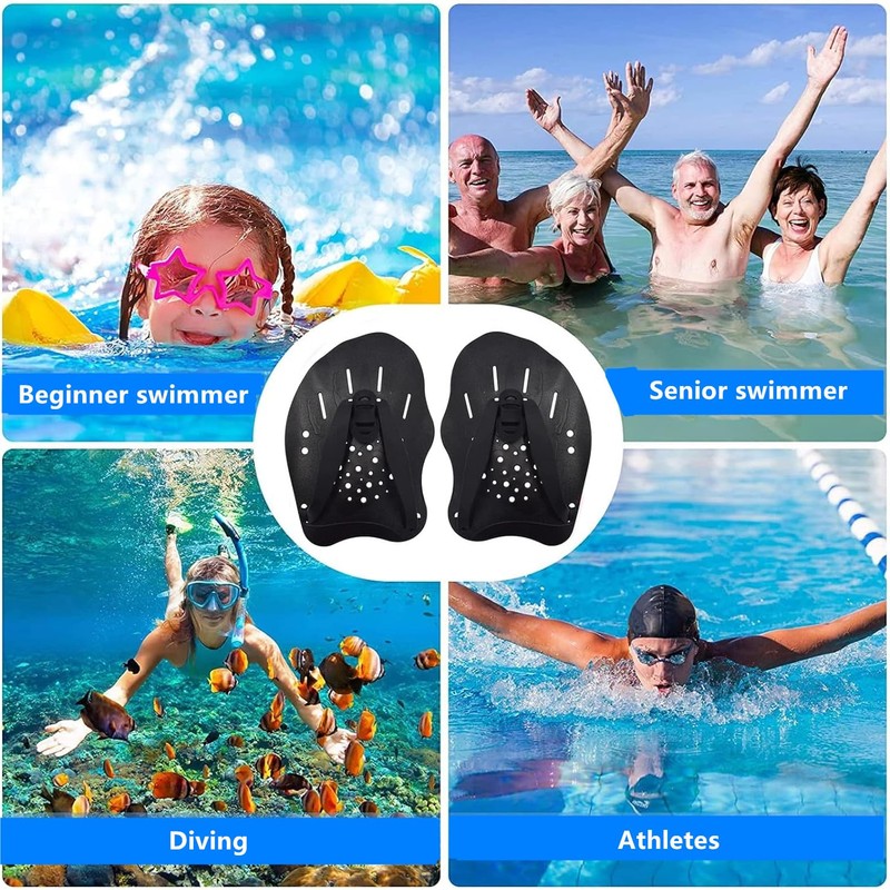 Swimming Training Hand Paddle , Swimming Training Paddle Adjustable Diving