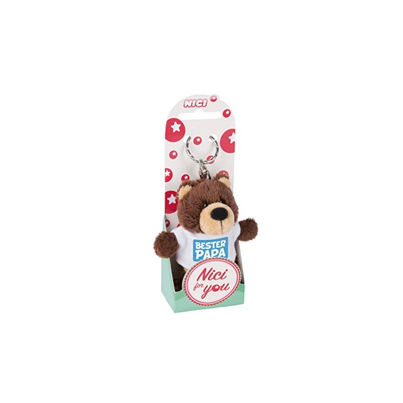 NICI 44707 Key Ring Bear with T-Shirt Bester Papa 10