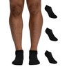 POMPEA Men's Cotton Ankle Socks, Black, 47-49 (Pack of 3)