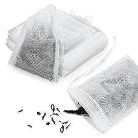 Yuanchu Pack of 30 Spice Bags, Spice Bags for Cooking, 8 x 10 cm, Cotton Bag with Drawstring, Environmentally Friendly, Reusable, Tea Bags, Muslin Bags for Tea, Coffee, Filter, Spices