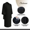 CLERKMANS Classic Master’s Degree Matte Graduation Gown – Deluxe Fluted