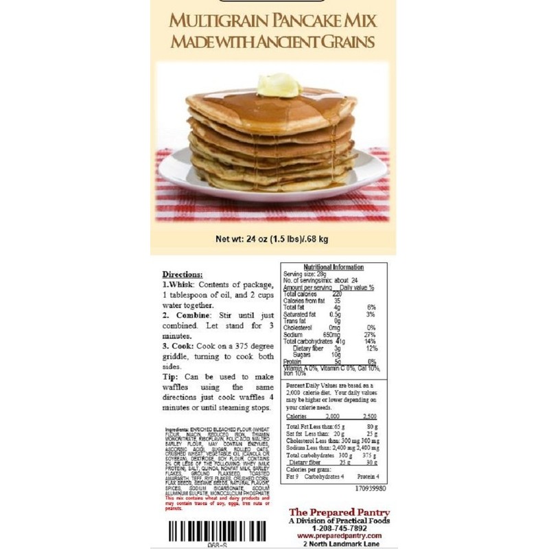 The Prepared Pantry Multigrain Pancake and Waffle Mix with Ancient