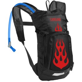 CAMELBAK Mini Mule Hydration Pack 1.5L - Black/Flames/Kid Children Child Boy Girl Youth Backpack Rucksack School Water Reservoir Bladder Cycling Cycle Biking Bike Riding Ride Accessories