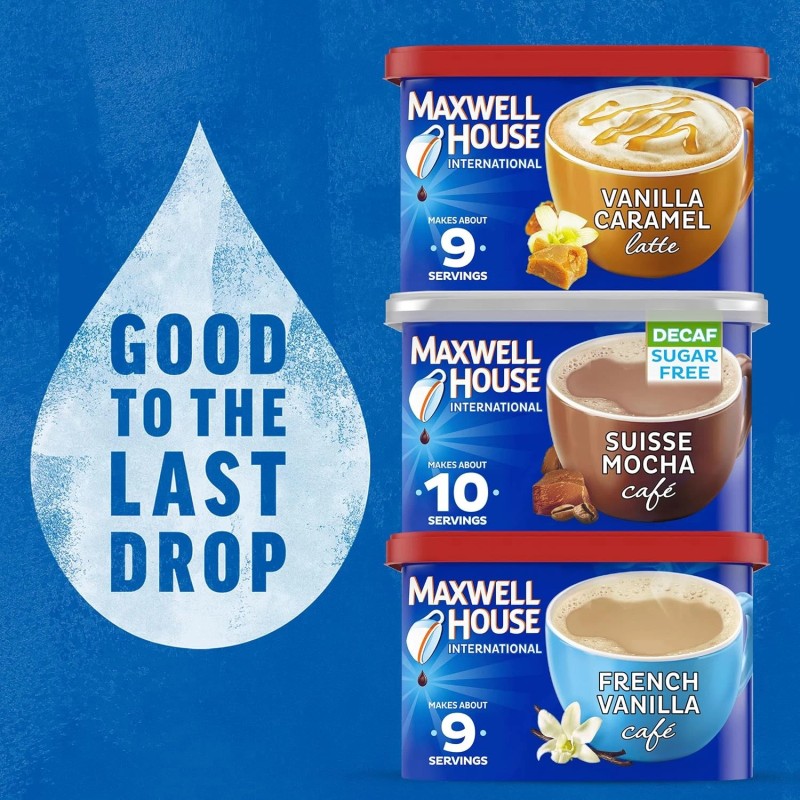 Maxwell House International Vanilla Caramel Latte Café-Style Instant Coffee