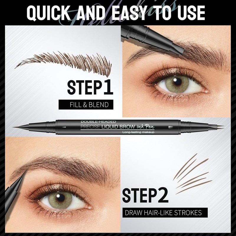 Microblading Eyebrow Pen,Liquid Eyebrow Pen,Magical Curved Brow Pen, Microblading EyebrowPen