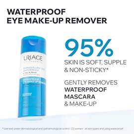 Uriaage Desmaquillante de ojos waterproof con agua de aciano - Elimina suavemente el maquillaje resistente al agua dejando la piel suave y no pegajosa I Sin parabenos y sin perfumeI Testado oftalmológicamente