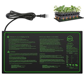 CLIUNT Heating Mat Plants, 21 W Heat Mat for Seedling Germination, Heat Mat Plants, Seedling Heat Mat, Waterproof, for Growbox, 25.5 x 52.5 cm