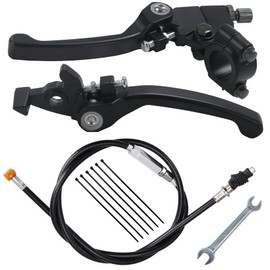 Stylemafia Folding Clutch Brake Lever with Clutch Cable Compatible with Apollo RFZ TaoTao SSR 110 125 Thumpstar 50cc 150cc 7/8 Handble Bar Xmotos Apollo 125 Pit Dirt Bike