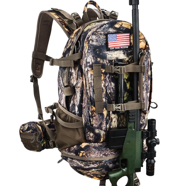 YVLEEN Hunting Backpack, Durable Camo Hunting Packs for Men, Large