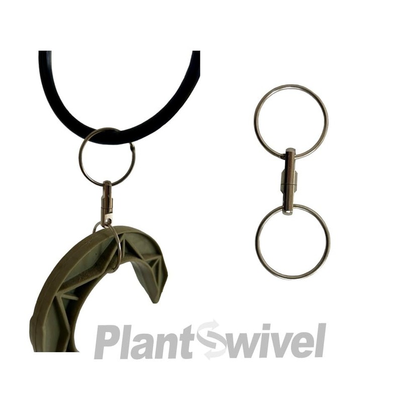 Plantswivel Hanging Basket Plant Swivel Hook Hanger 2 Pack, Silver