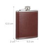 Relaxdays 3 x Hip Flask 200 ml Stainless Steel with