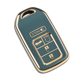 Car Key Fob Cover Compatible with Honda Accord Civic CRV,Soft TPU Key Fob Case with 5 Buttons,Car Essentials Key Fob Protector (Grey)