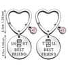 QMVMV Funny Best Friend Keyring 2PCs Friendship Gifts Tall and