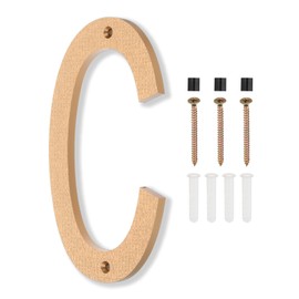 PATIKIL 8 Inch House Numbers, House Address Numbers Sign Large Floating Modern Home Number with Screws for Outside Door Wall Street, Gold, C