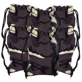 Needzo Desert Camouflage Rosary Pouch, Drawstring Accessory Holder for Men, Party Favors, Religious Gifts, 5.5 Inches, (Pack of 6)