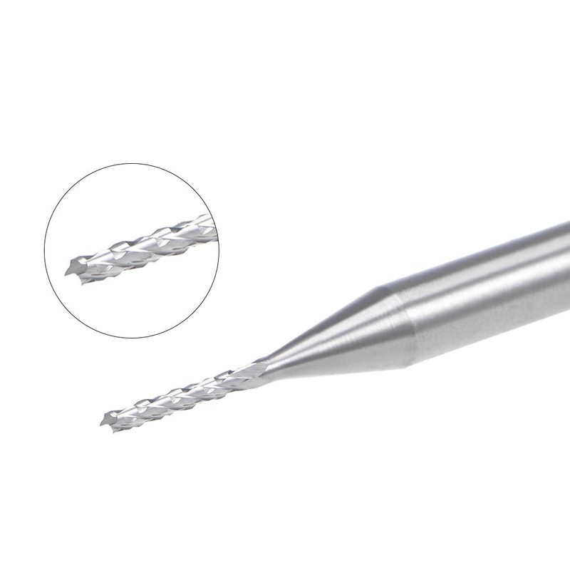 sourcing map 10Pcs 0.9mm Carbide End Mill Engraving Milling Cutter