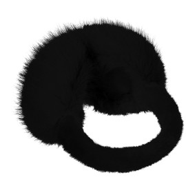 Rulala Fancy Women's Winter Earmuffs Plush Faux Fur Ear Muffs Outdoor SKI Ear Warmers for Cold Weather(Black Long Fur)