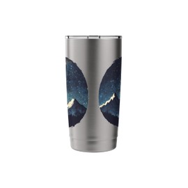 Minimalist Mountain Range Under Starry Night Sky Stainless Steel Insulated Tumbler