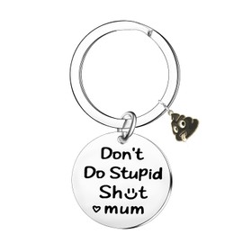Nimteve Gag Gifts Funny Son Daughter Keychain from Mum Keyring Gifts for Teen Boys Girls Graduation Gifts for Son Daughter