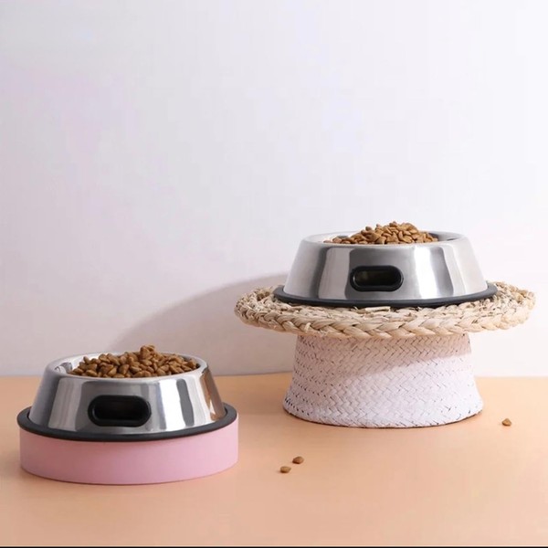 3 Stainless Steel Dog Bowls, Non Slip, Dog Feeding Dishes,