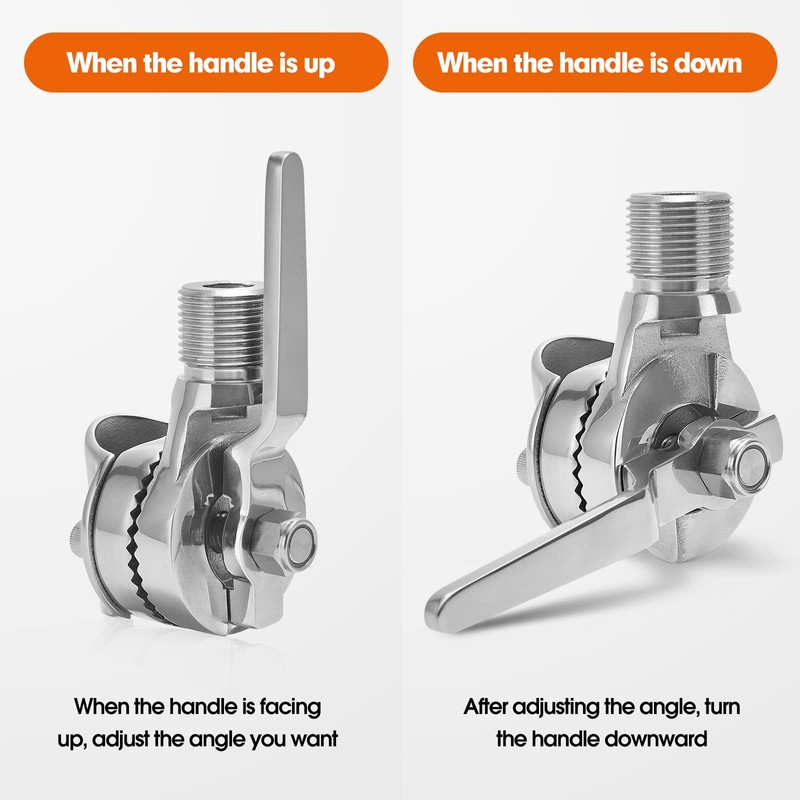Yacht Ship RV Marine VHF Antenna Mounts, Ratchet Rail Mount