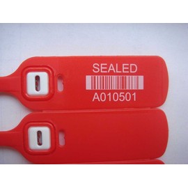 AVG Packaging Supplies Plastic Seal 100 Security Numbered 16” Truck Seals - Trailer Seals, Container Seal –Lock Seal– Doors Seal – Storage-Controlling Seal (100 Seals)