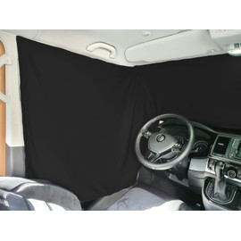 BREMER SITZBEZÜGE Front Windscreen Sun Protection Camping Driver's Cab Curtains Compatible with Opel Combo D from 2011-2018 in Black