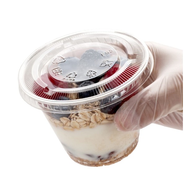 GOLDEN APPLE Cup series, 9oz Clear Plastic cups with Flat