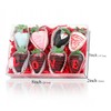 SLShePack 10PCS 8x5x2 Inch Full Clear Cookies Boxes Strawberry Boxes