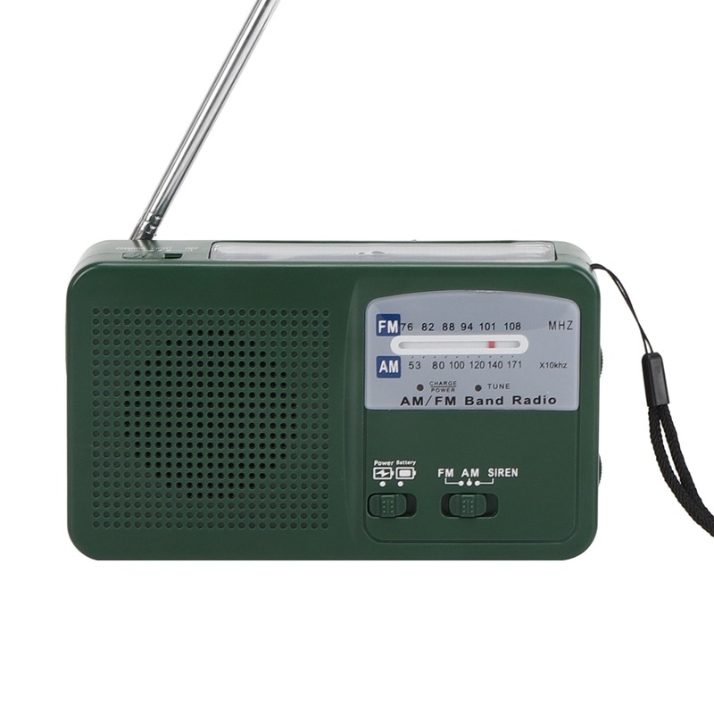 Plastic Outdoor Emergency Light Radio Hand Crank Generate Electricity Multifunction