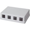 LogiLink Professional NK4034 Keystone Aufputz-Leer Gehäuse, 4-Fach