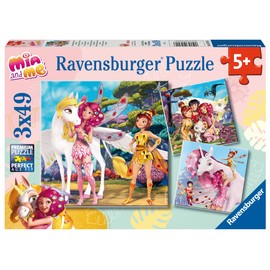 Ravensburger Children's Puzzle 05701 - In the Land of Elves and Unicorns - 3 x 49 Pieces Mia and Me Puzzle for Children from 5 Years