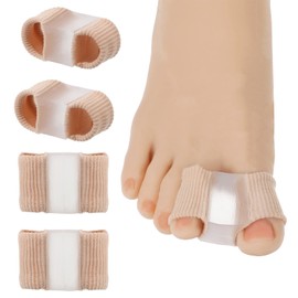 Hpmjz 4Pcs Gel Bunion Toe Separators Silicone Toe Spacers Lining with Fabric Breathable Correctors for Overlapping for Overlapping Big Alignment Corrector Spacer Protector Women Men Relieve Foot Pain