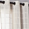 Lush Decor Farmhouse Textured Grommet Sheer Window Curtain Panel Pair,