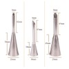 Kingsie 3 Piece Shoe Cream Puffs Tips Stainless Steel Piping