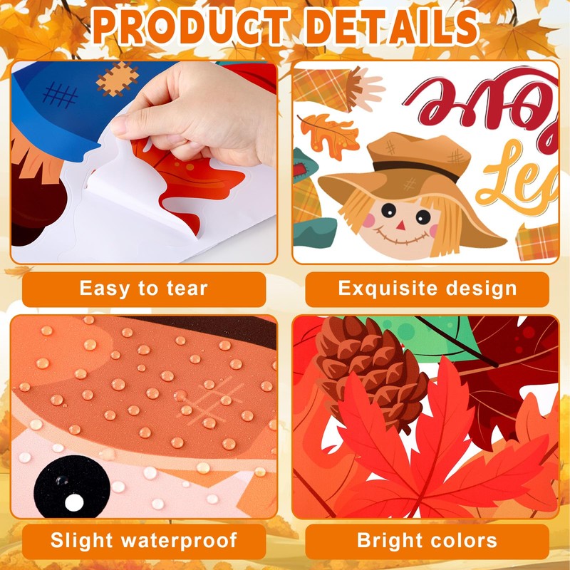 Fall Bulletin Board Decorations Set Autumn Scarecrow Maple Leaves Pumpkin